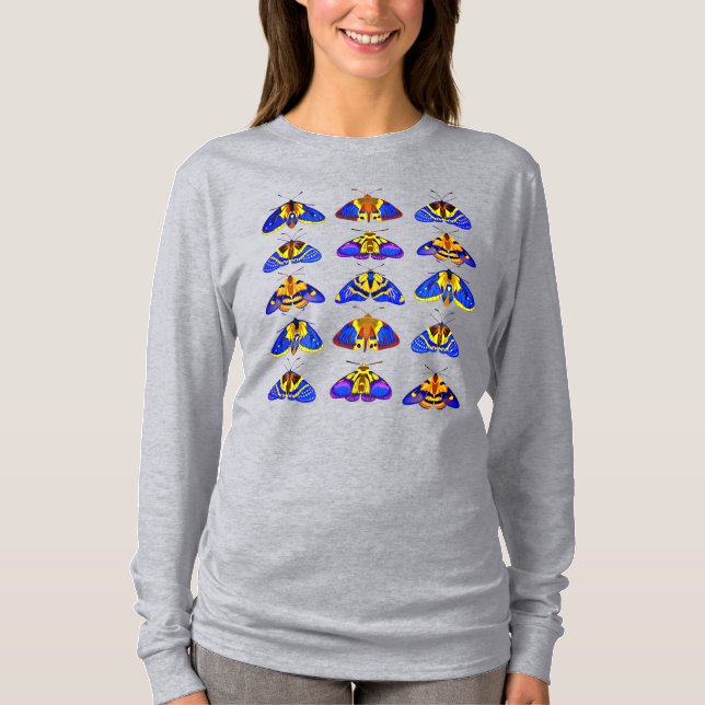 Camiseta Modos en azul, amarillo dorado y marrón (Anverso)