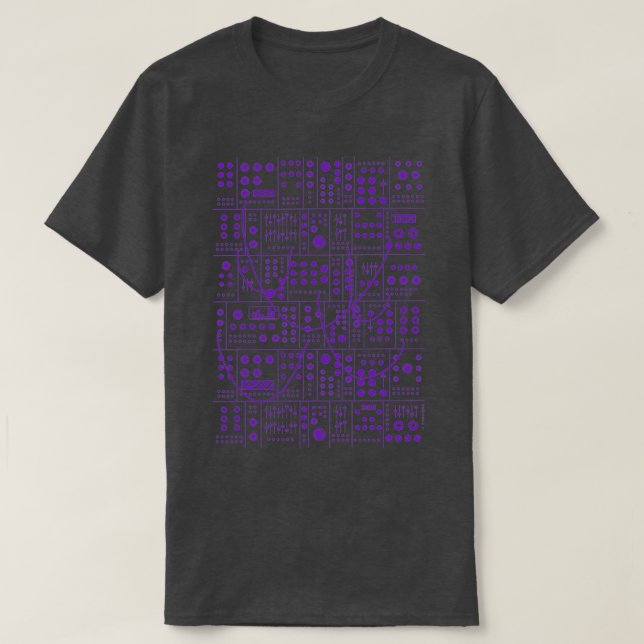 Camiseta Modular synthesizer eurorack synth  (3) (Diseño del anverso)