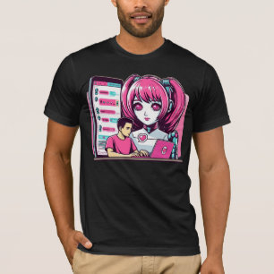 Camiseta Moe 萌え Me encantan los chatbots Robots de IA Diseñ