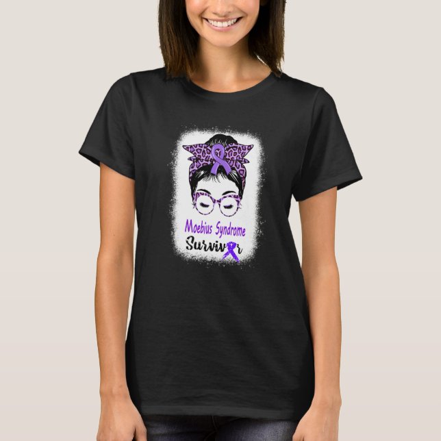 Camiseta Moebius Syndrome Survivor Messy Bun Moebius Facial (Anverso)