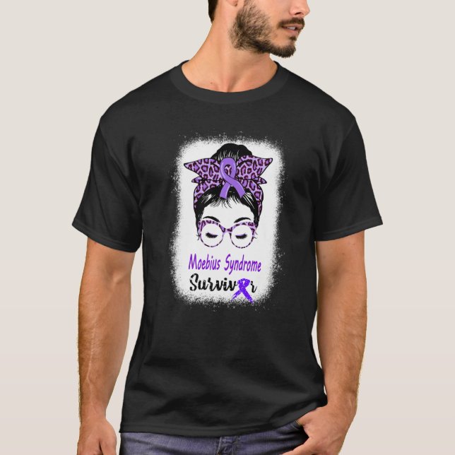 Camiseta Moebius Syndrome Survivor Messy Bun Moebius Facial (Anverso)