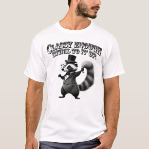 Camiseta Mofeta elegante con sombrero de copa divertido en 