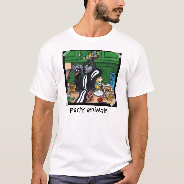 Camiseta mofetas en la cocina, (Anverso)