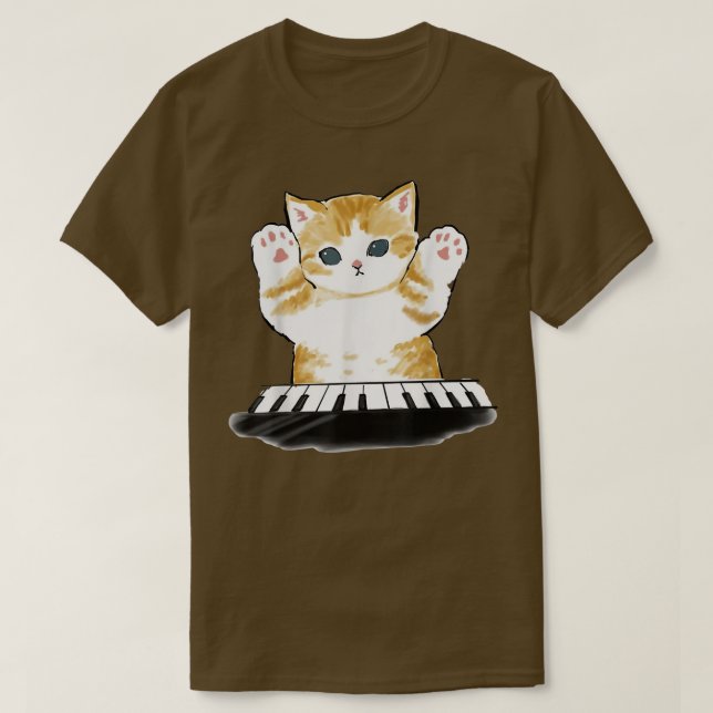 Camiseta mofu sand cat piano Funny  (Diseño del anverso)