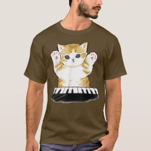 Camiseta mofu sand cat piano Funny