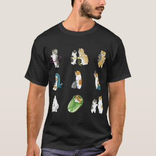 Camiseta Mofu Sand Cute Cat Drawing Pattern y Pack .png