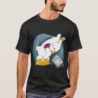 Camiseta mofusy gato gracioso durmiendo