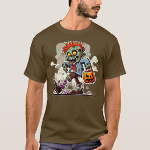 Camiseta Mohawk Zombie habla sobre Halloween