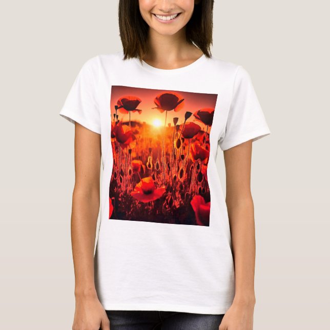 Camiseta Mohn im Gegenlicht (Anverso)