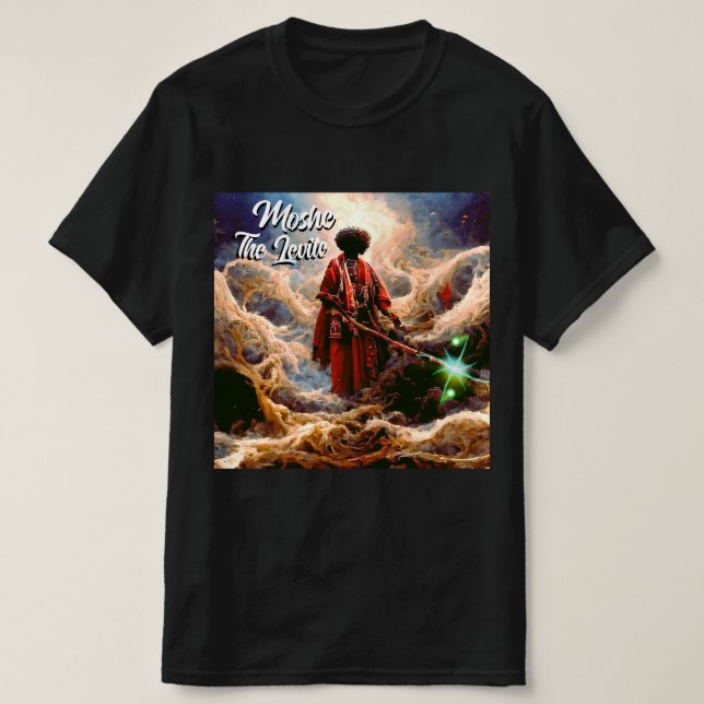 Camiseta Moisés Caminando Por El Mar Rojo En El Poder (Diseño del anverso)