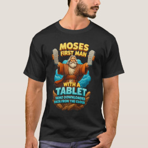 Camiseta Moisés Primer Hombre Con Una Tableta Cristo Biblia