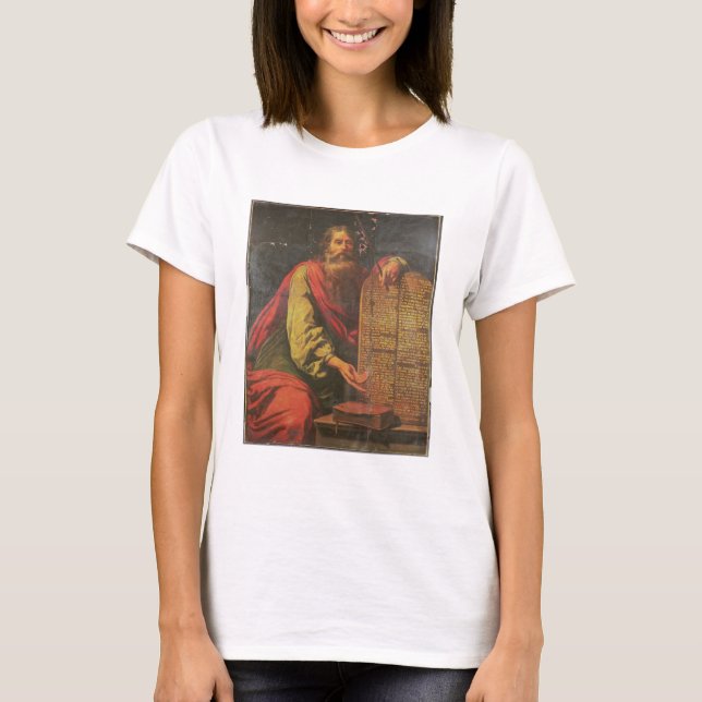 Camiseta Moisés y los tabletas de la ley (Anverso)