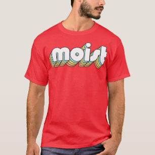 Camiseta Moist Retro Rainbow Typography Style Faded Style