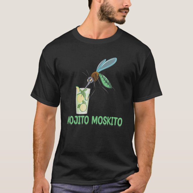 Camiseta MOJITO MOSKITO Alcohol Wine Beer Drinker cocktail  (Anverso)