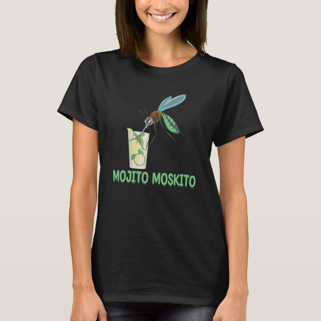Camiseta MOJITO MOSKITO Alcohol Wine Beer Drinker cocktail  (Anverso)