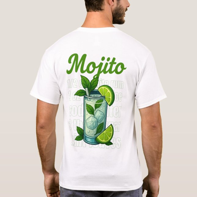 Camiseta Mojito T-Shirt – Fresh Mint & Lime Cocktail (Reverso)