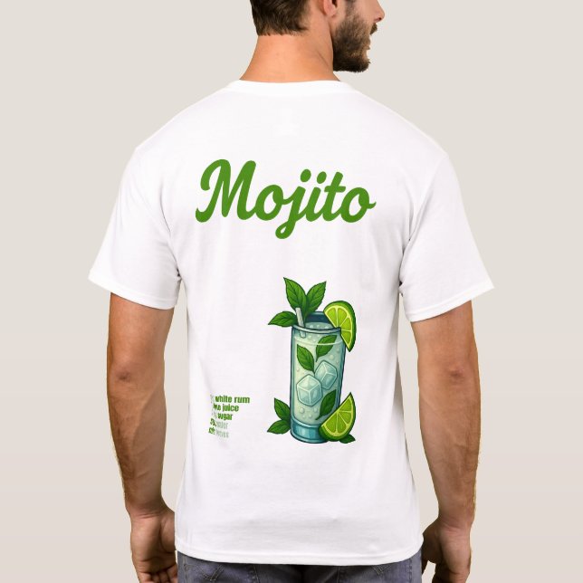 Camiseta Mojito T-Shirt – Fresh Mint & Lime Cocktail (Reverso)