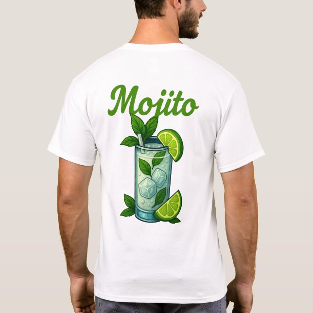 Camiseta Mojito T-Shirt – Fresh Mint & Lime Cocktail (Reverso)