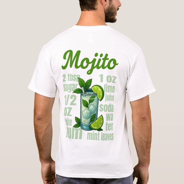 Camiseta Mojito T-Shirt – Fresh Mint & Lime Cocktail (Reverso)