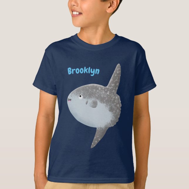 Camiseta Mola mola de pez luna oceánica lindo personalizado (Anverso)