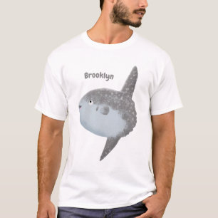 Camiseta Mola mola de pez luna oceánica lindo personalizado