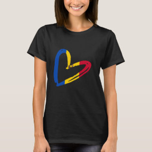 Camiseta Moldavia Bandera de Moldavia Corazón Orgullo molda