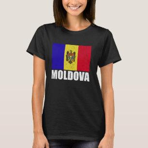 Camiseta Moldavia Bandera Grunge Vintage Souvenir Moldavia