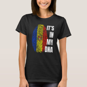Camiseta Moldavia con huella dactilar de la bandera de Mold