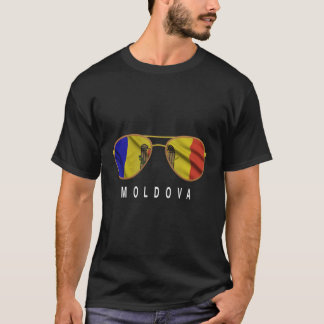 Camiseta Moldavia Gafas de sol Bandera de Moldavia Moldavia