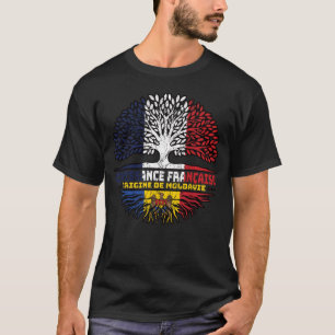 Camiseta Moldavia Moldavia Francia árbol francés bandera de