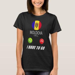 Camiseta Moldavia recuerdo de bandera que Moldavia está lla