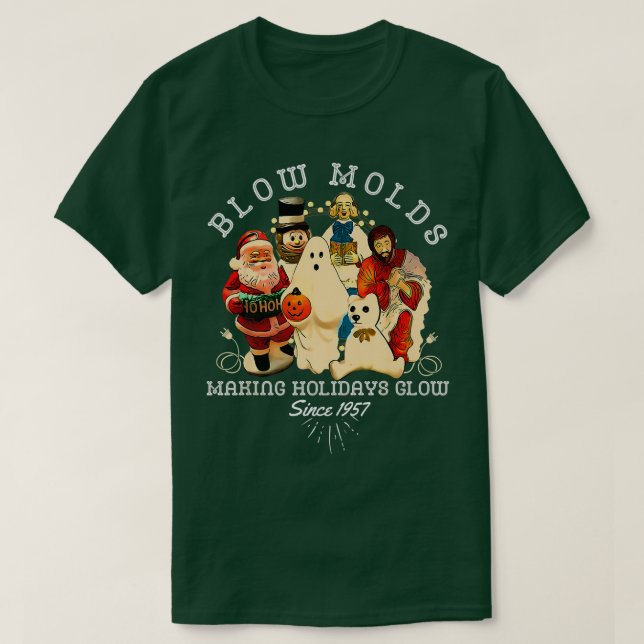 Camiseta Moldes de soplo que hacen que las vacaciones brill (Diseño del anverso)