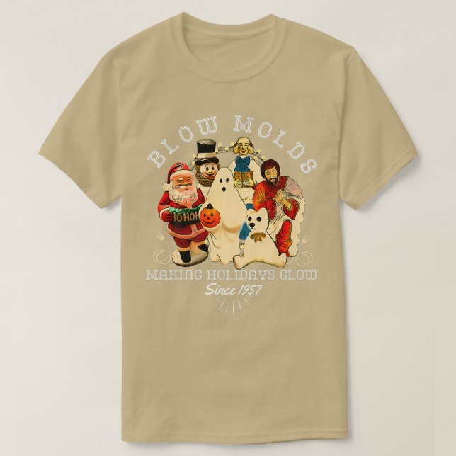Camiseta Moldes de soplo que hacen que las vacaciones brill (Diseño del anverso)