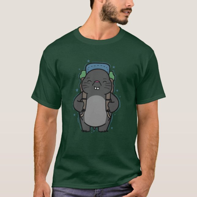 Camiseta Mole Backpacking Animal Montículo vintage (Anverso)