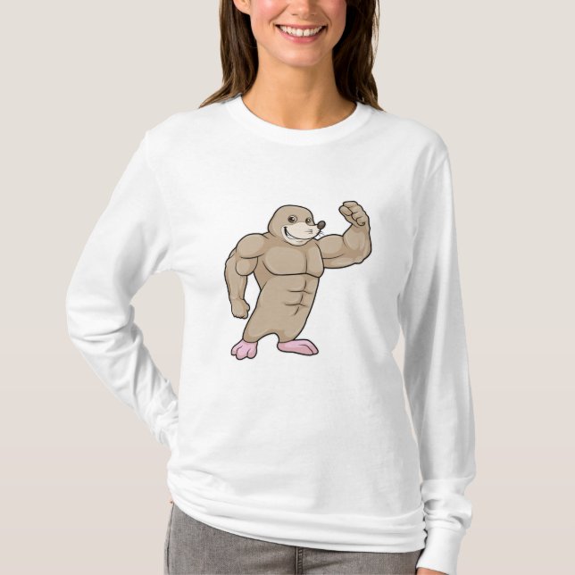 Camiseta Mole como Bodybuilder con músculos grandes (Anverso)