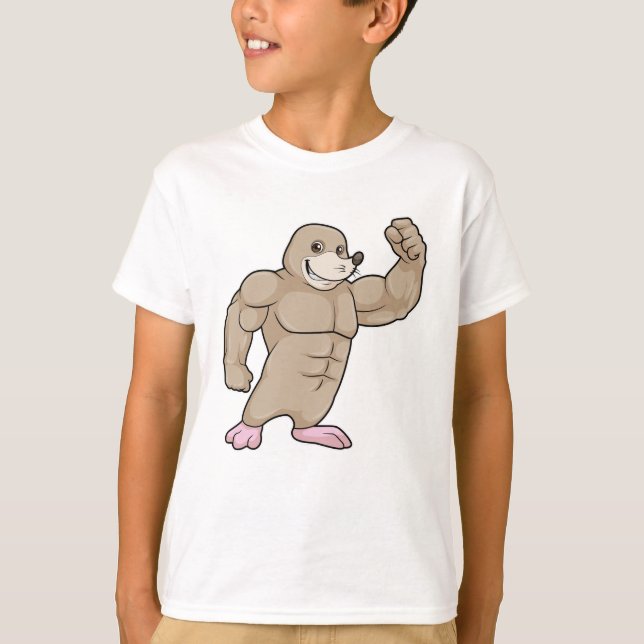 Camiseta Mole como Bodybuilder con músculos grandes (Anverso)