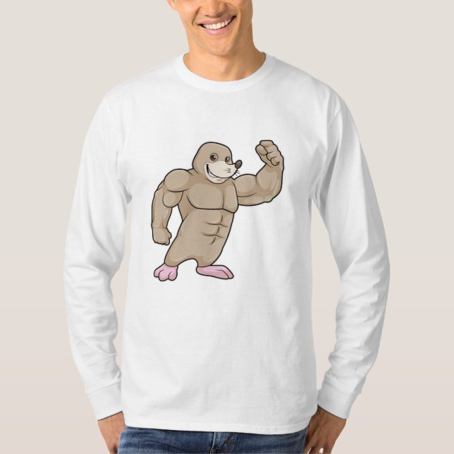 Camiseta Mole como Bodybuilder con músculos grandes (Anverso)