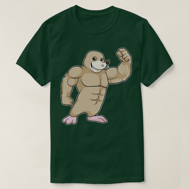 Camiseta Mole como Bodybuilder con músculos grandes (Diseño del anverso)