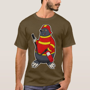 Camiseta Mole como bombero con extintor de incendios