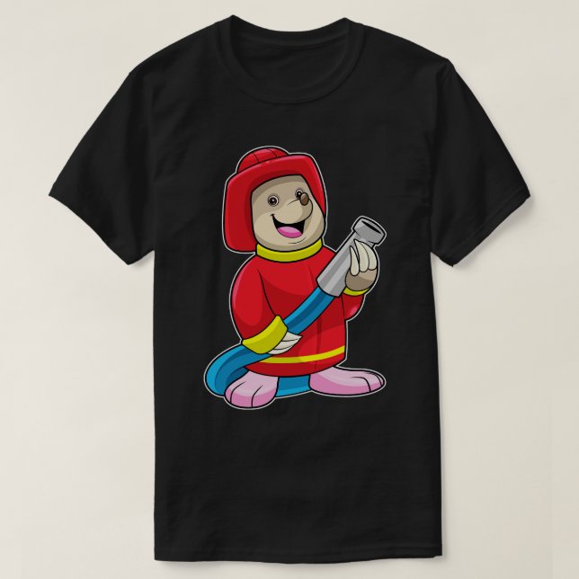 Camiseta Mole como bombero con manguera (Diseño del anverso)