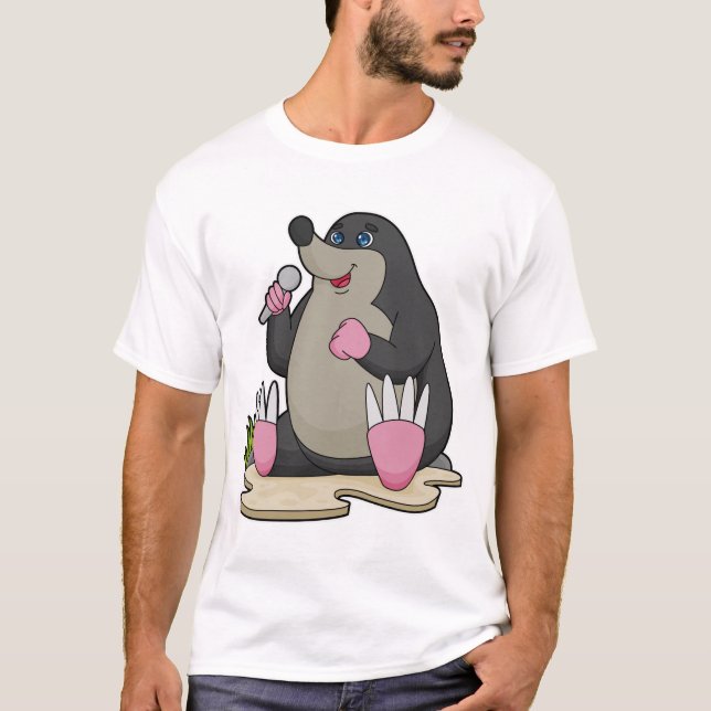 Camiseta Mole como cantante con micrófono (Anverso)