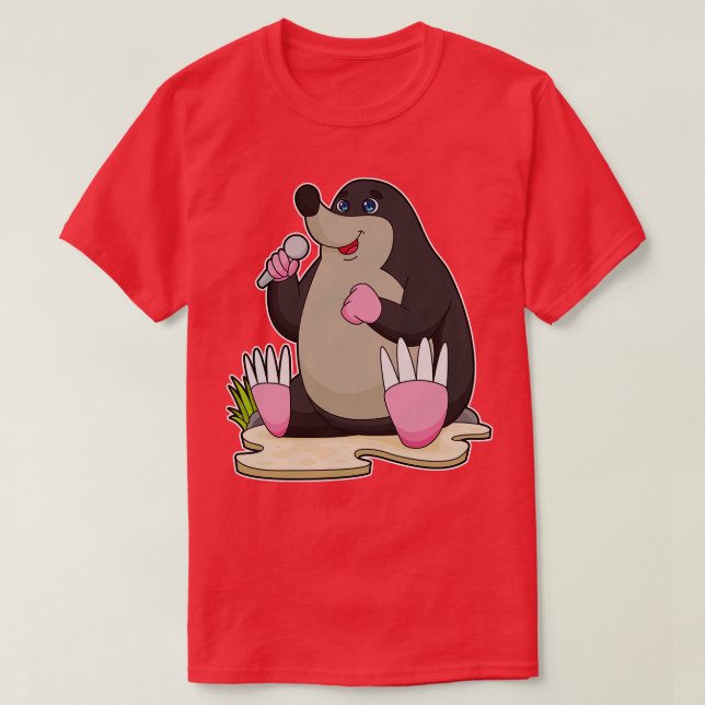 Camiseta Mole como cantante con micrófono (Diseño del anverso)