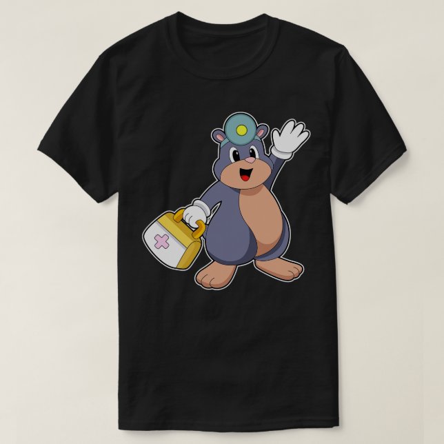 Camiseta Mole como enfermera con kit de primeros auxilios (Diseño del anverso)