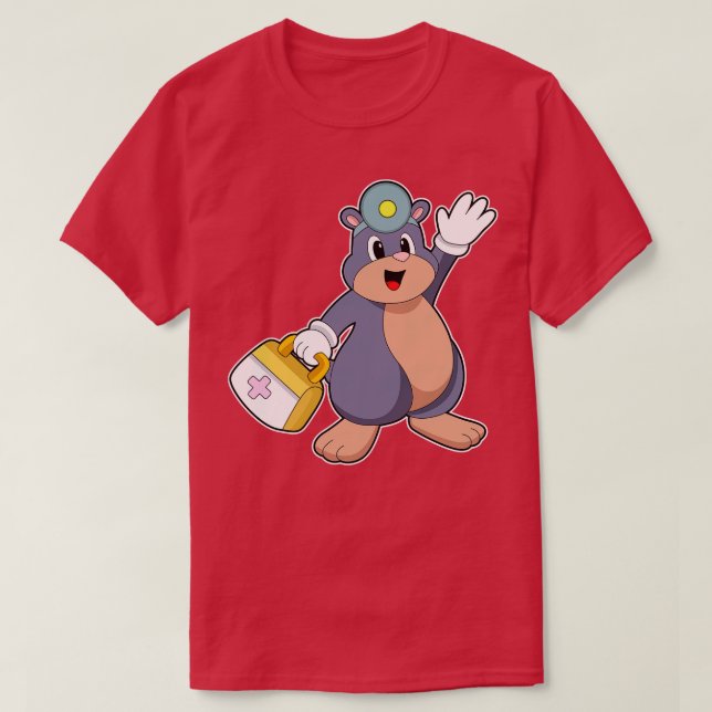 Camiseta Mole como enfermera con kit de primeros auxilios (Diseño del anverso)
