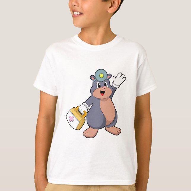 Camiseta Mole como enfermera con kit de primeros auxilios.P (Anverso)