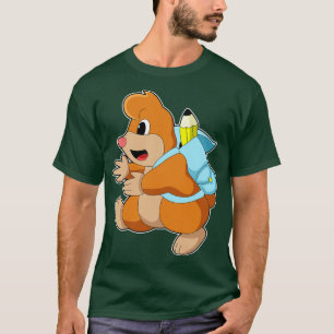 Camiseta Mole como estudiante con mochila