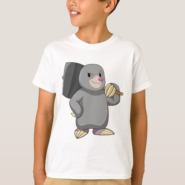 Camiseta Mole como Handyman con martillo (Anverso)