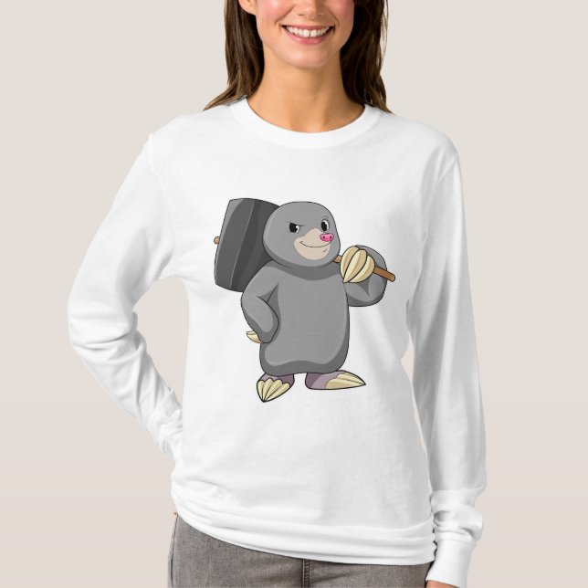 Camiseta Mole como Handyman con martillo (Anverso)