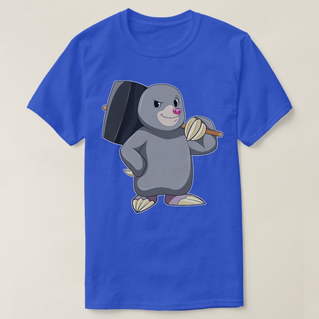 Camiseta Mole como Handyman con martillo (Diseño del anverso)