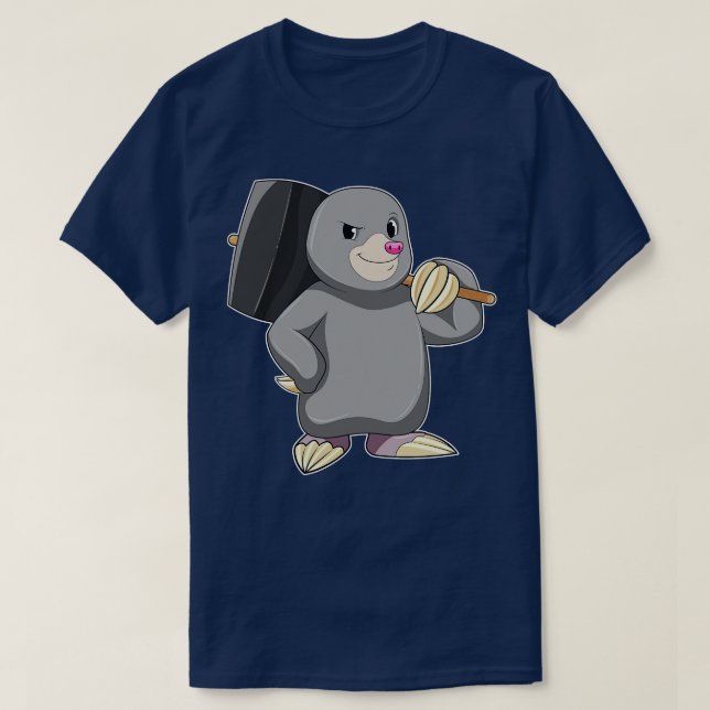 Camiseta Mole como Handyman con martillo (Diseño del anverso)